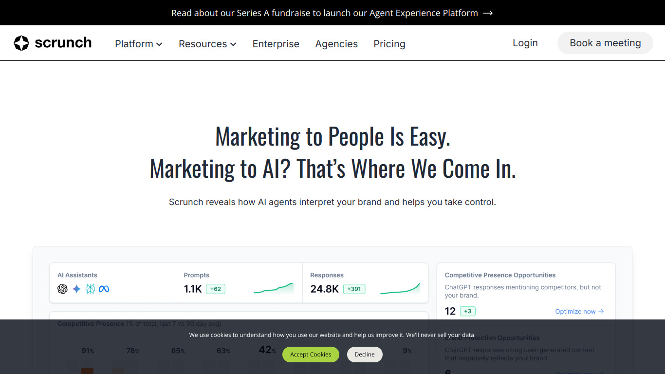 Scrunch AI software website