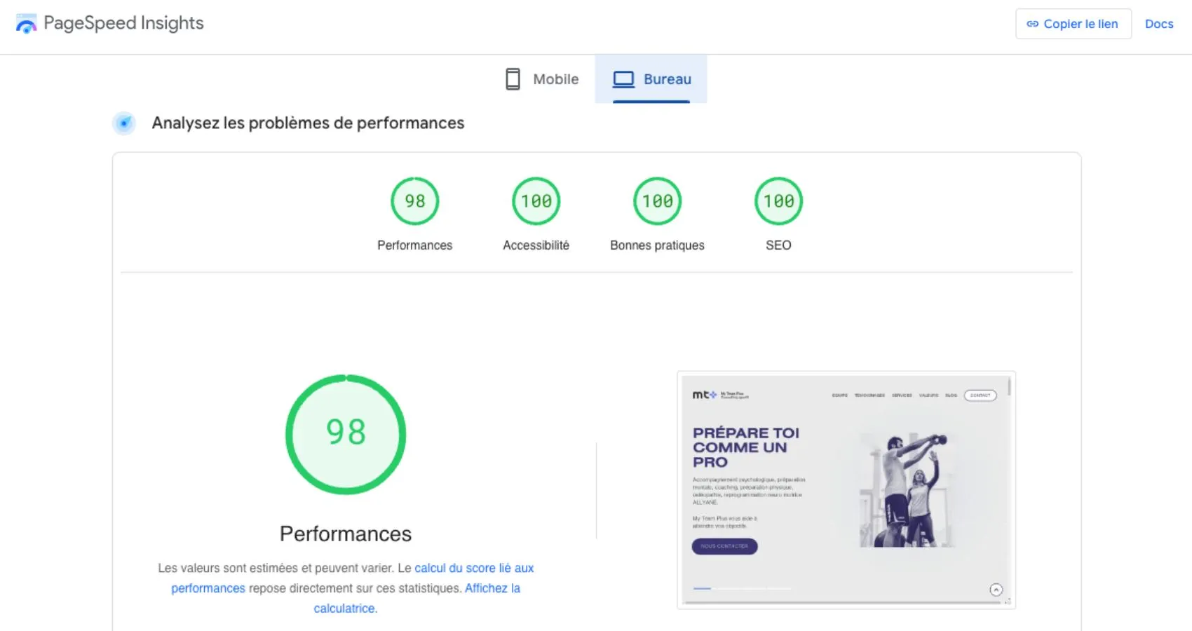 Computer performance after SEO optimization