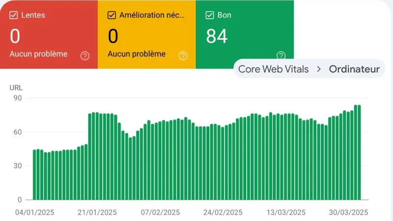 Computer performance before SEO optimization