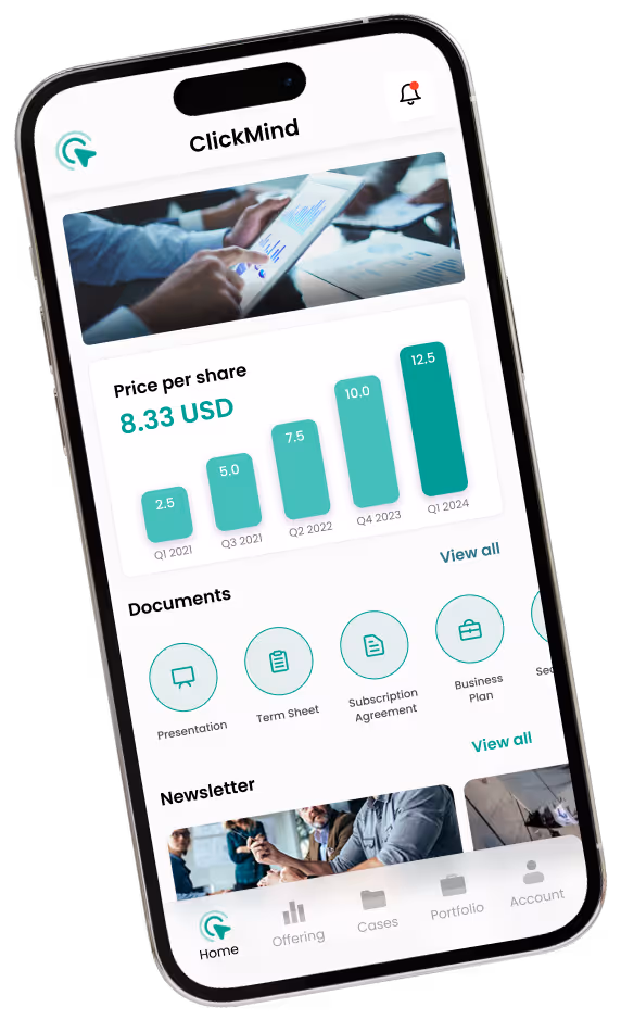 ClickMind Mobile App Mockup