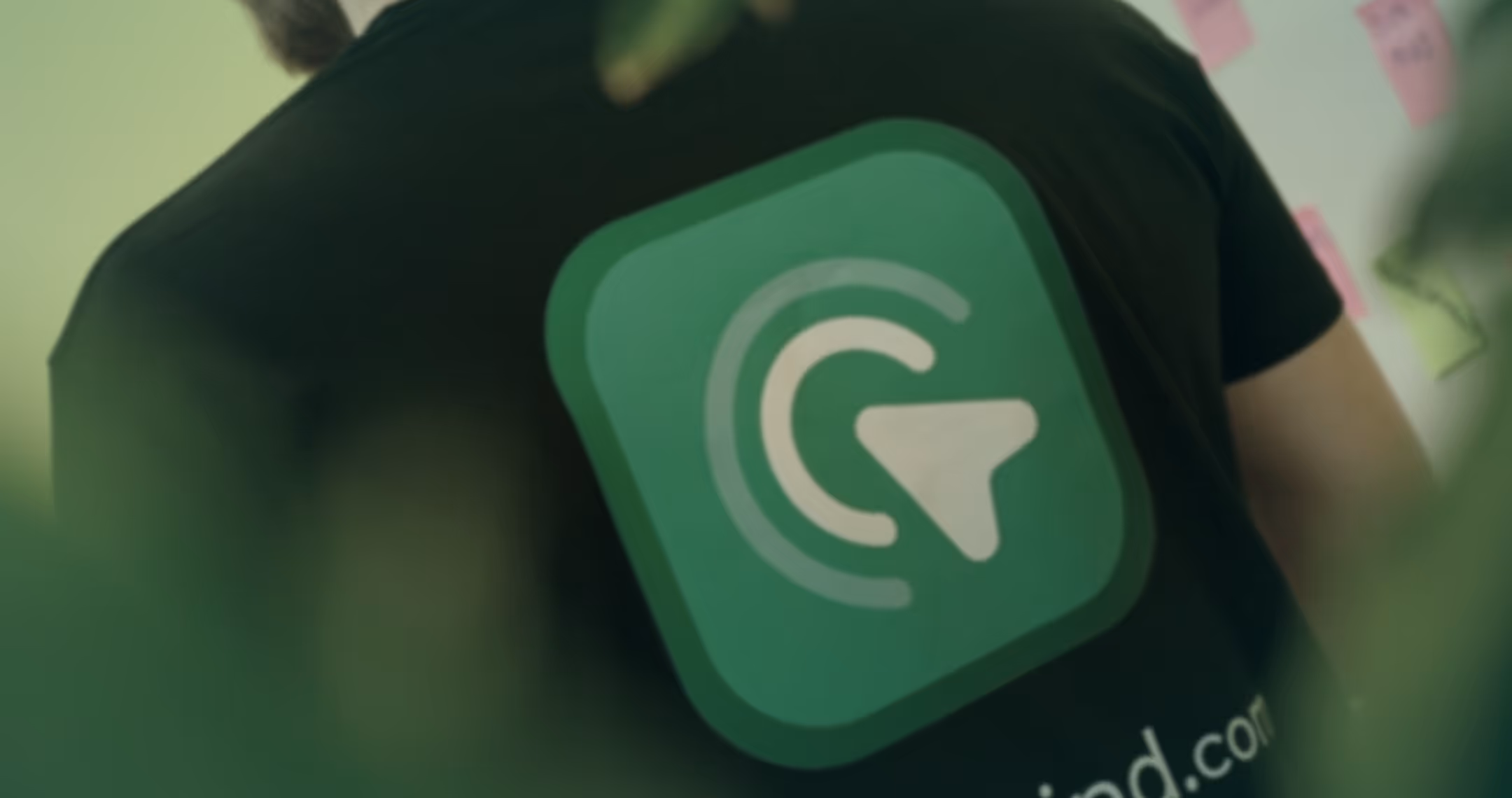 ClickMind logo on a t-shirt