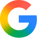 Google logo with a multicolored G featuring red, yellow, green, and blue segments.