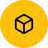 Black outline icon of a cube or box with visible edges.