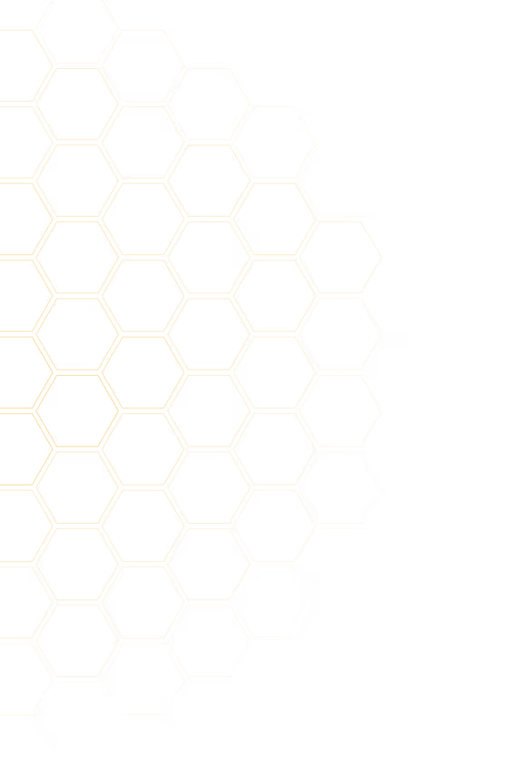Faint honeycomb pattern with hexagonal cells arranged in a partial circular form, light beige.