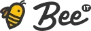 Logo featuring a stylized yellow and black bee with a smiling face next to the word 'Bee' in black cursive script, with a small 'IT' in a circle above the 'e'.