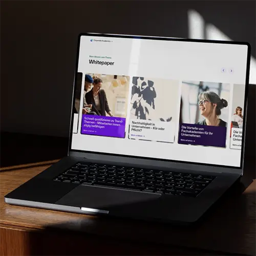 Laptop Webseite im neuen Layout