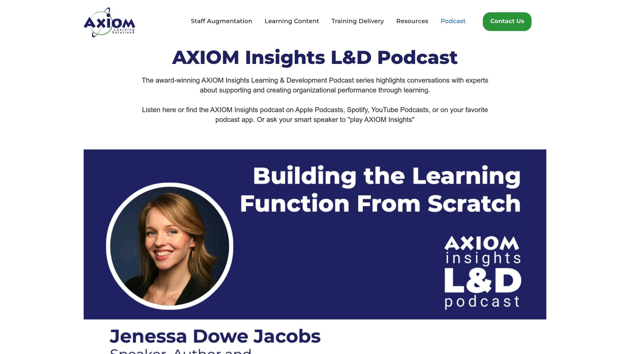 AXIOM Insights Learning and Development Podcast
