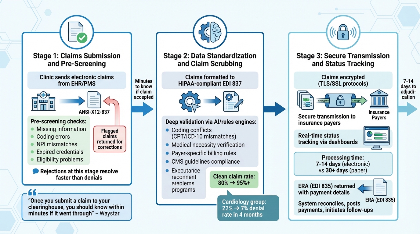 How Medical Claims Clearinghouses Process Healthcare Claims
