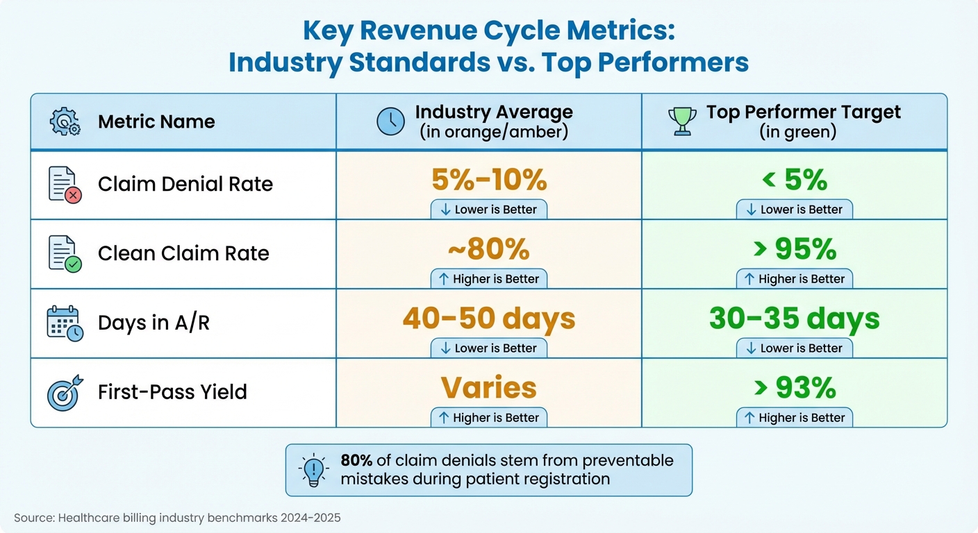 Key Healthcare Analytics Metrics: Industry Averages vs Top Performer Targets