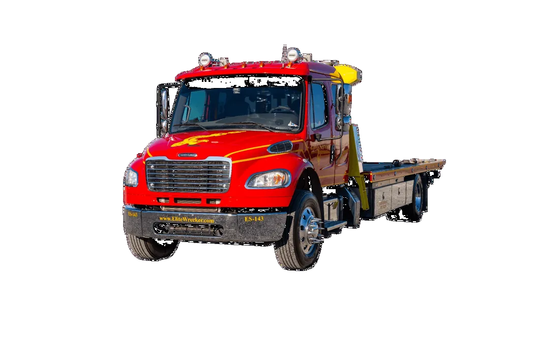 Elite Wrecker Red Flatbed Tow Truck