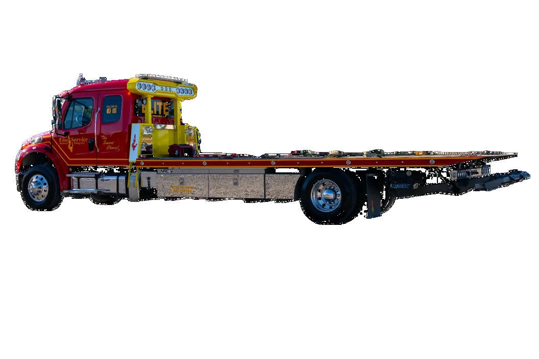 Elite Service Flatbed Tow Truck With Lightbar