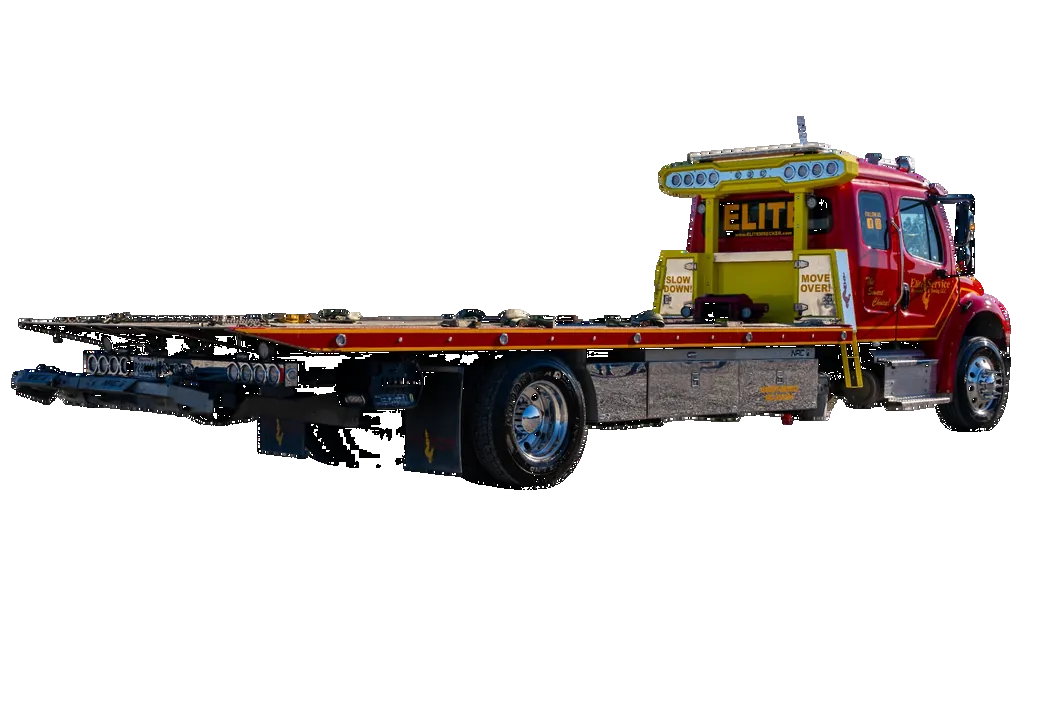 Elite Wrecker Red Flatbed Tow Truck