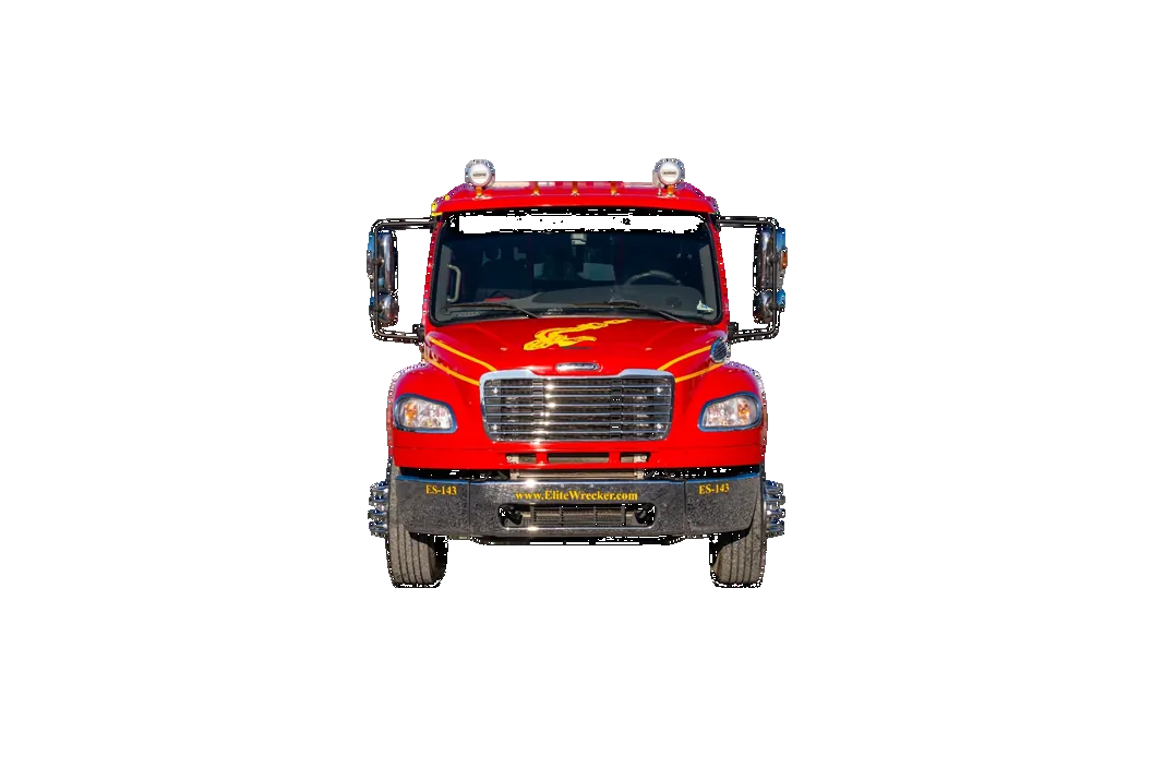 Flatbed Tow Truck Head On View