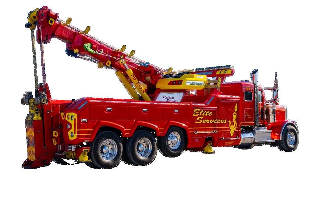 Rotator Tow Truck Rear Quarter View