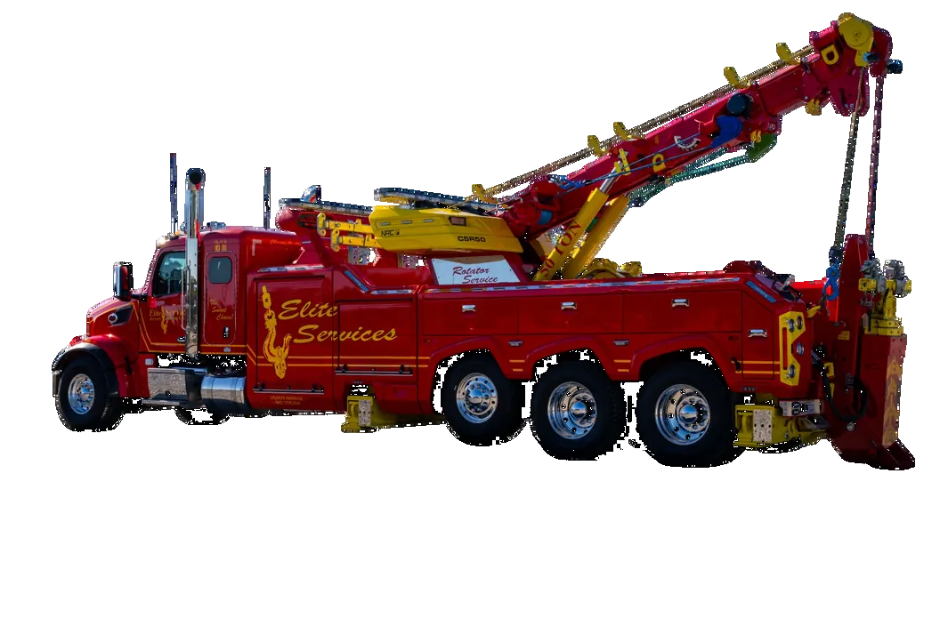 Rotator Wrecker Showing Rear Recovery Equipment