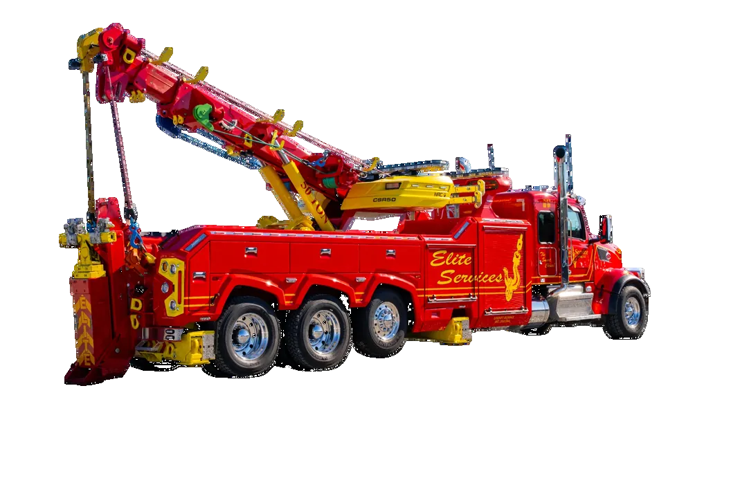 Heavy Wrecker Viewed From Left Rear