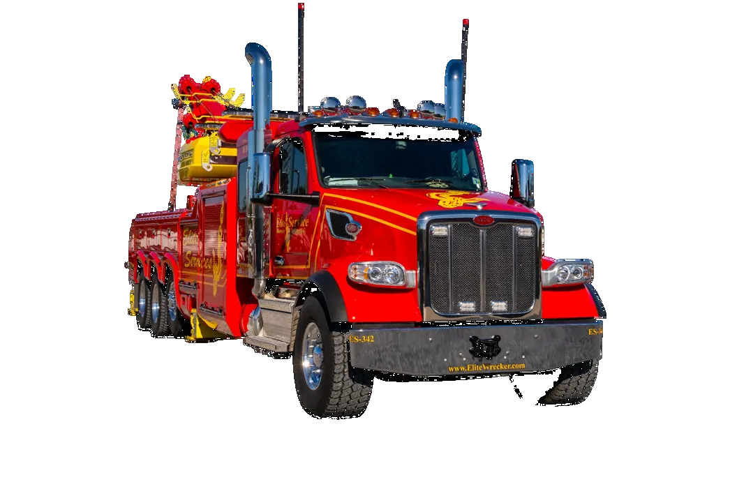 Heavy Rotator Truck Close Front Perspective
