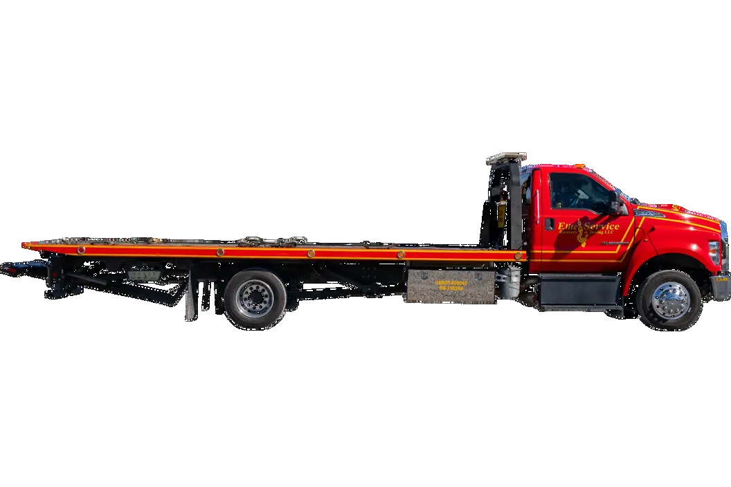 Flatbed Tow Truck Full Right Profile