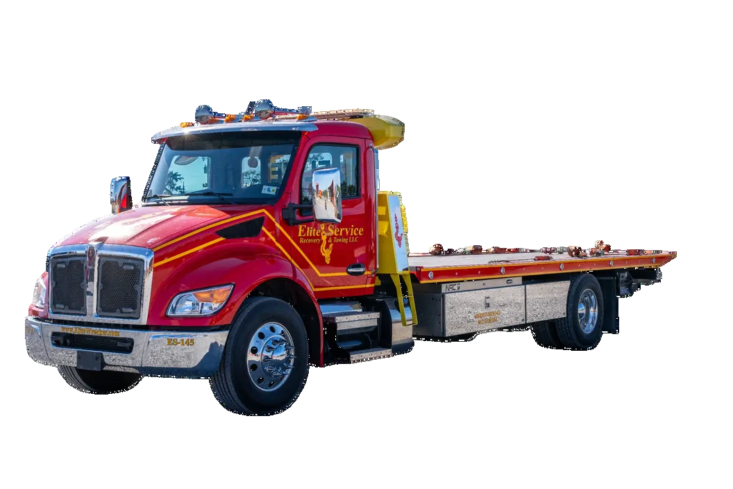 Red Tow Carrier With Extended Deck