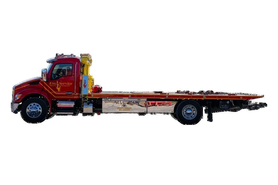 Long Flatbed Truck Driver Side Profile