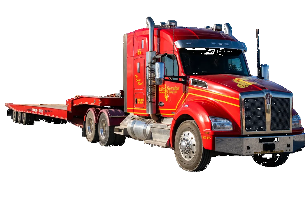 Red Heavy Haul Semi Front Angle