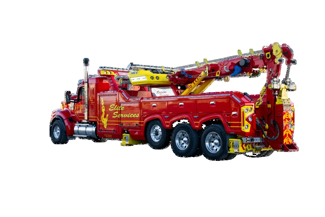 Rotator Recovery Truck Showing Rear Rigging