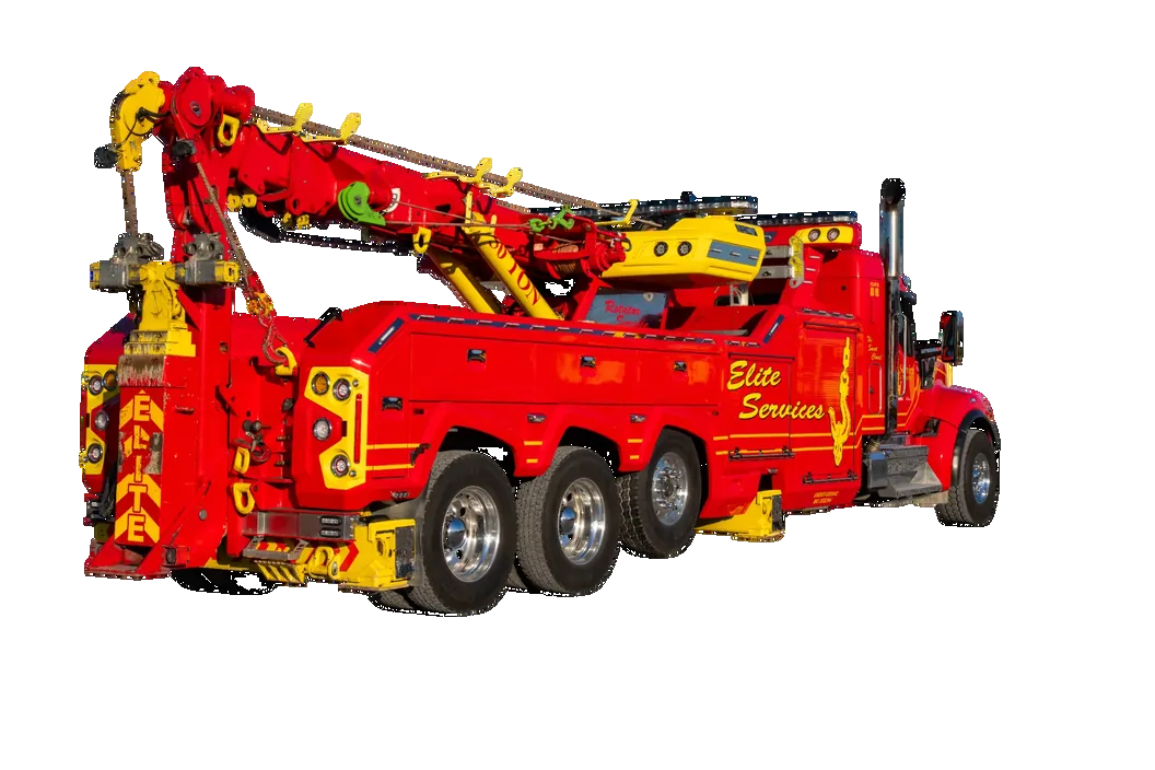 Rotator Wrecker Showing Boom And Outriggers