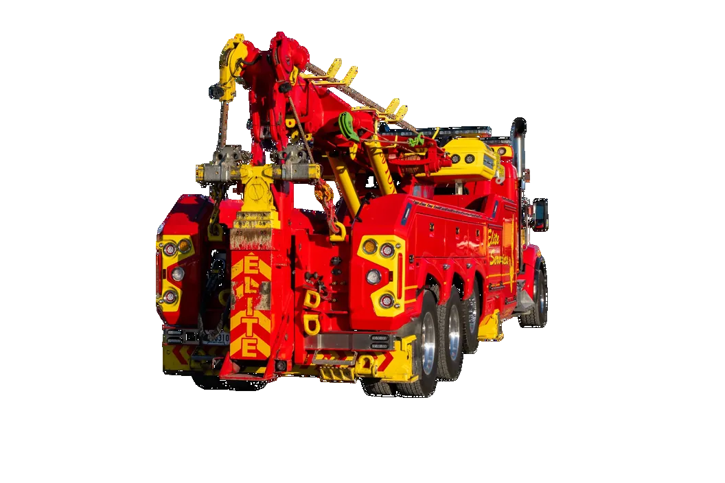 Recovery Truck Angled From Passenger Rear