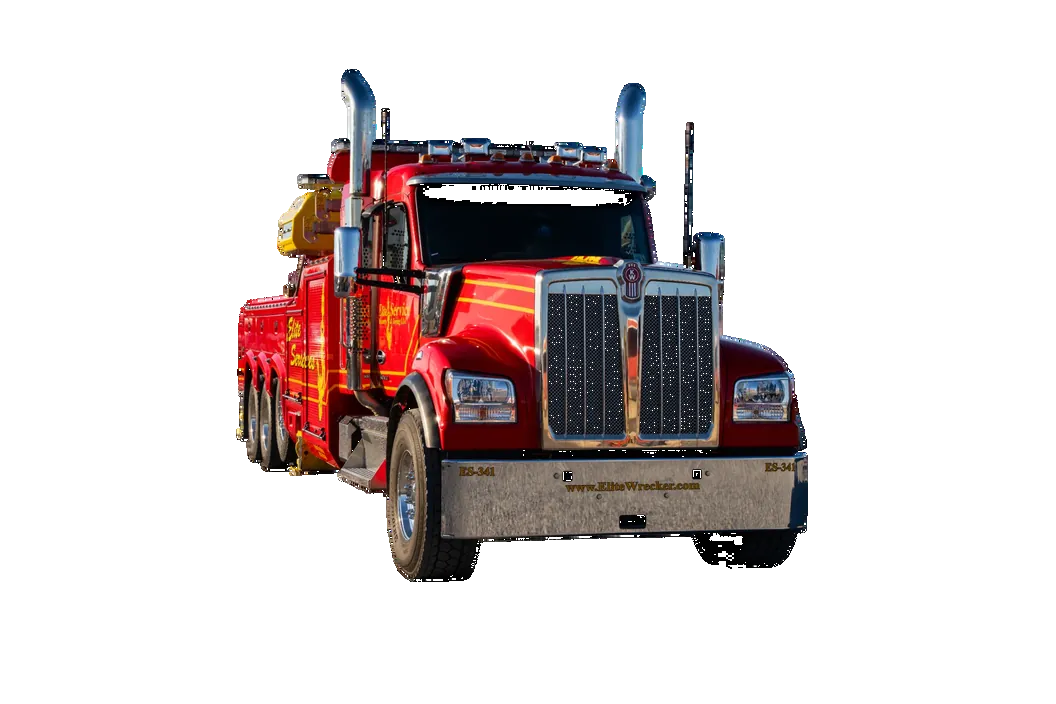 Heavy Wrecker Angled Toward Camera