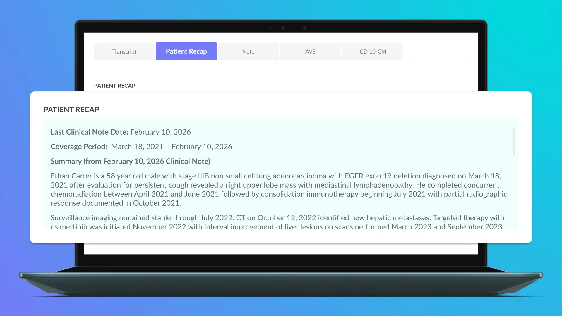 Patient Recap Summary by Marvix AI
