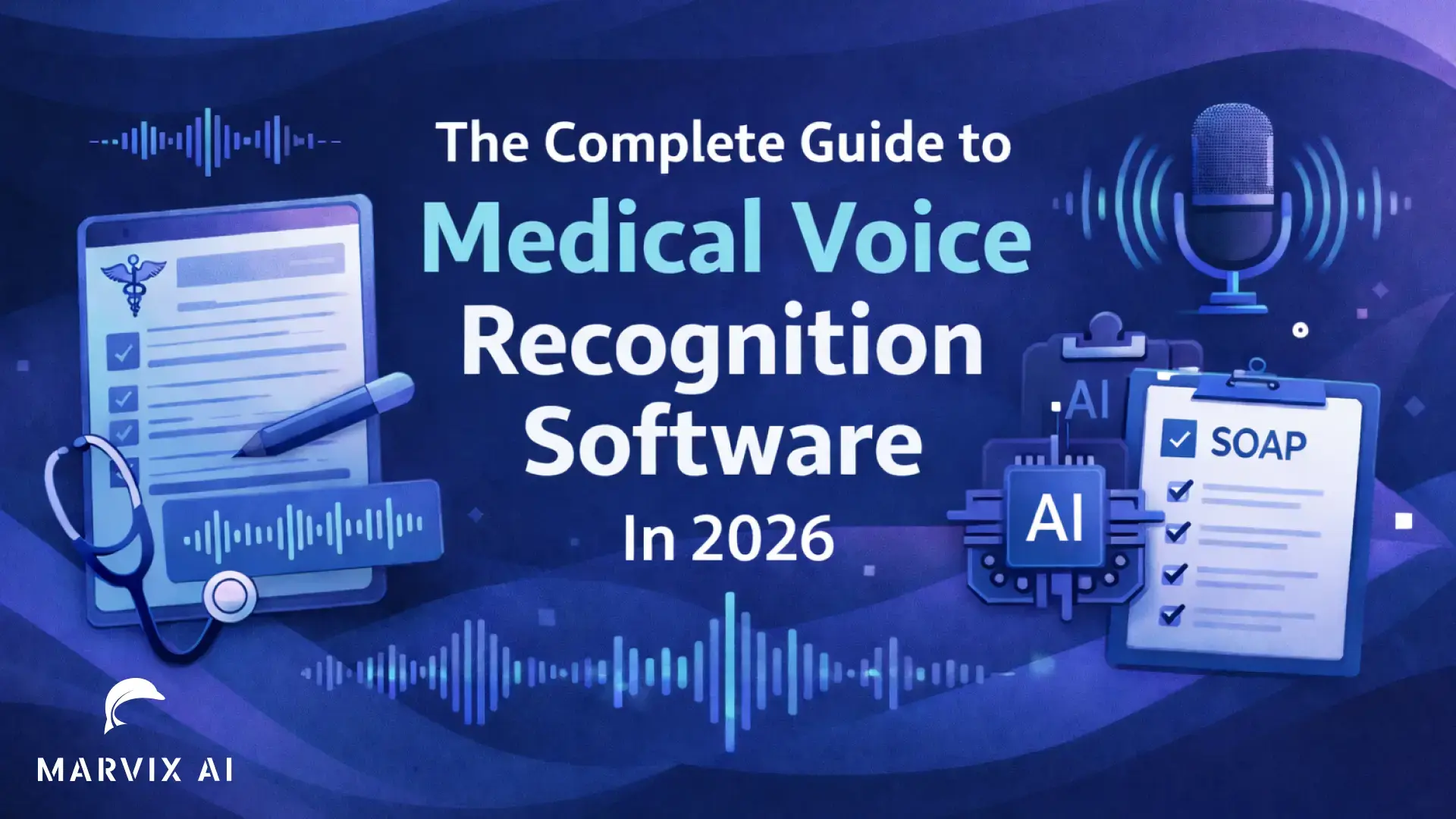 Blog title image for Best Medical Voice Recognition Softwares: 2026 Buyer's Guide by Marvix AI