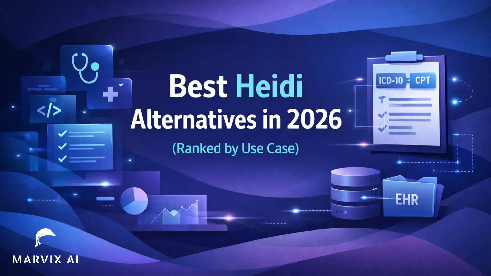 Blog title image for The Best Heidi Health Alternatives in 2026 — Ranked by Clinical Use Case by Marvix AI