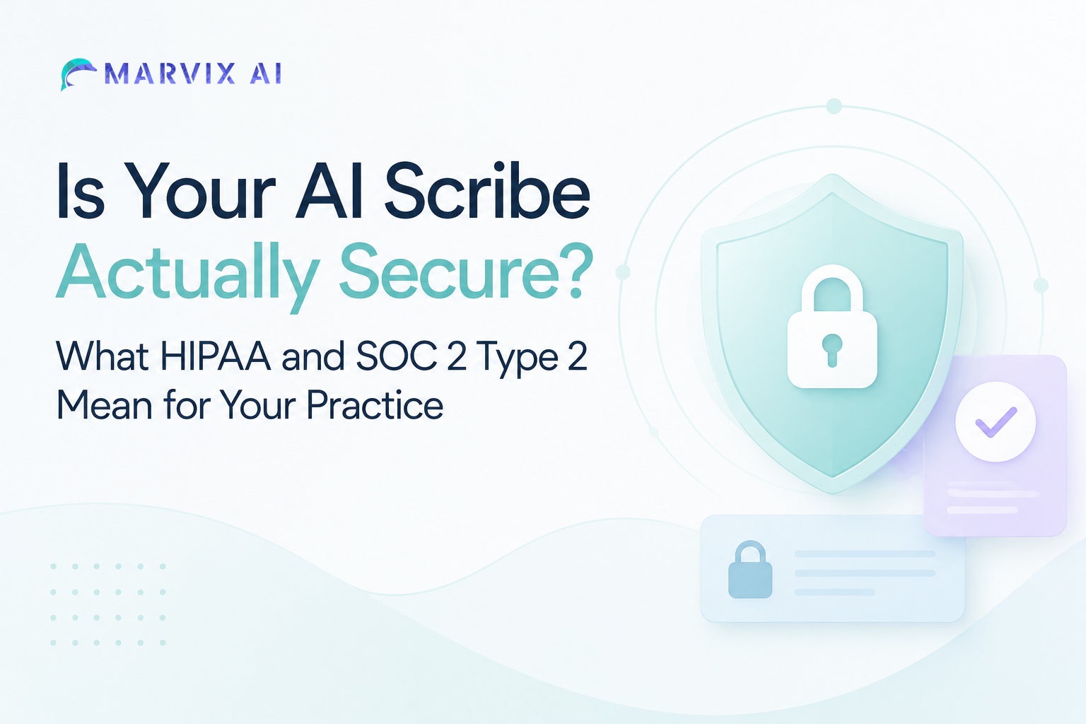 Is Your AI Scribe Actually Secure? What HIPAA and SOC 2 Type 2 Mean for Your Practice