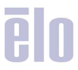 Elo brand logo with stylized lowercase letters and a horizontal bar above the letter e.