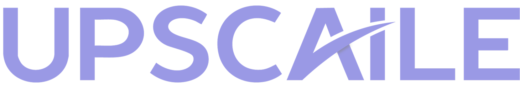 The word UPSCAiLE with a swoosh integrated with the letter A.
