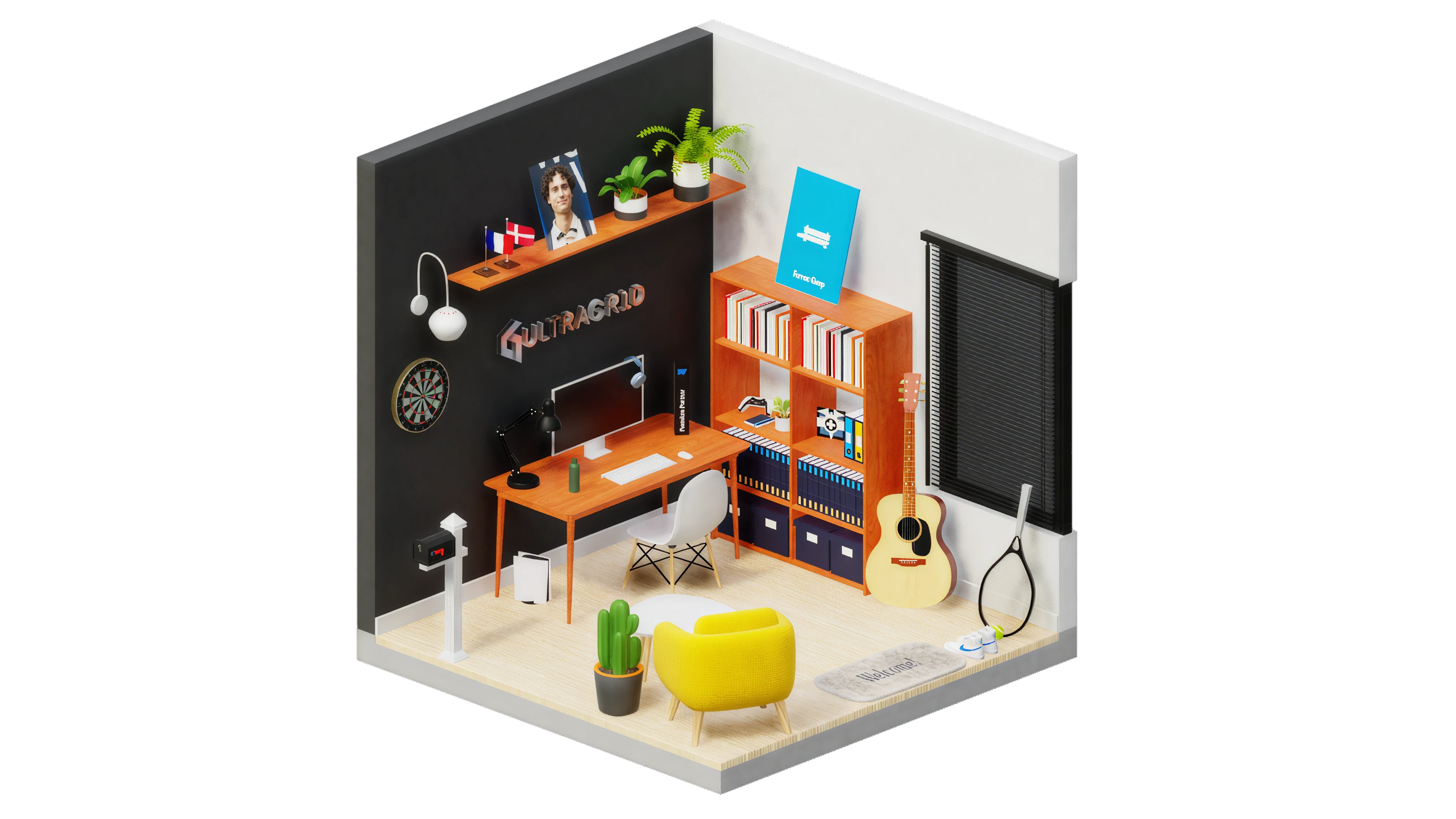 Isometric Work Office - 3D Scene