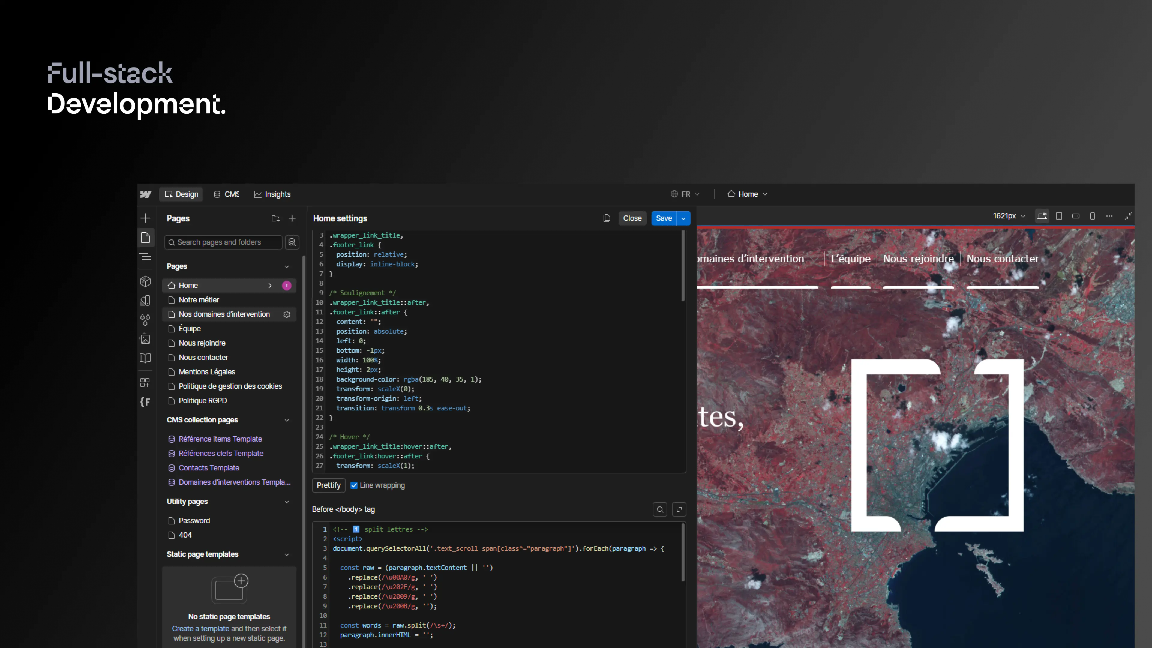 Image to illustrate my service : Full-stack development