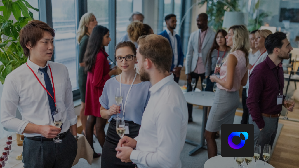 Executives networking at a high-end B2B roundtable event
