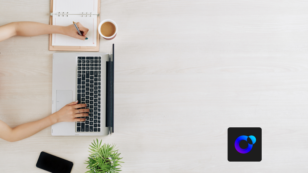 Presenter delivering B2B webinar to engaged online audience