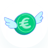 dessin d'une pièce de monnaie avec des ailes