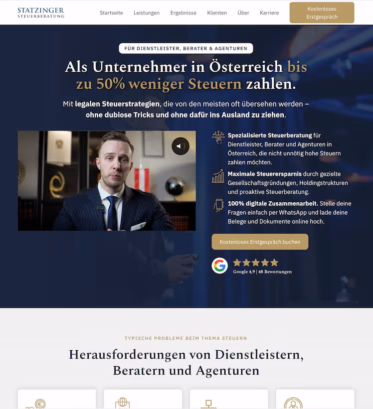 Statzinger: Hero-Header Hochformat