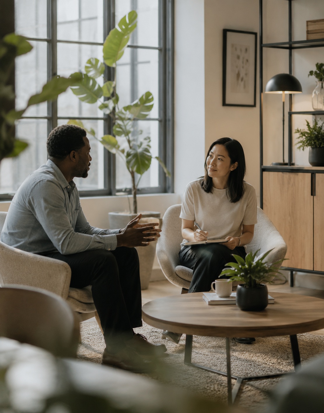 HR leader having a supportive conversation with an employee