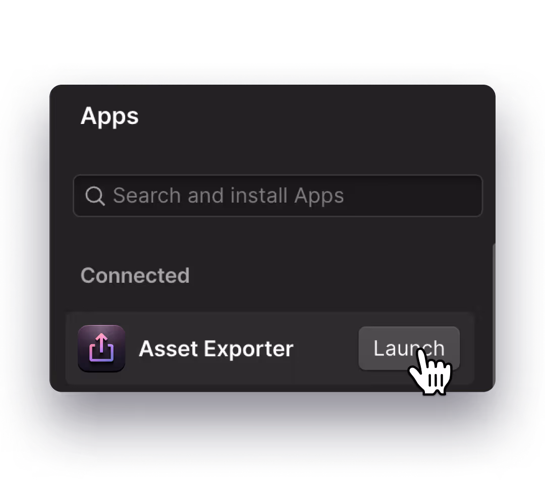 Step 1: Launch Asset Exporter