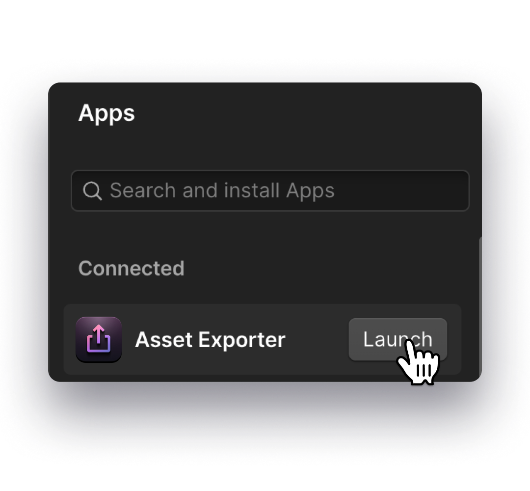 Step 1: Launch Asset Exporter