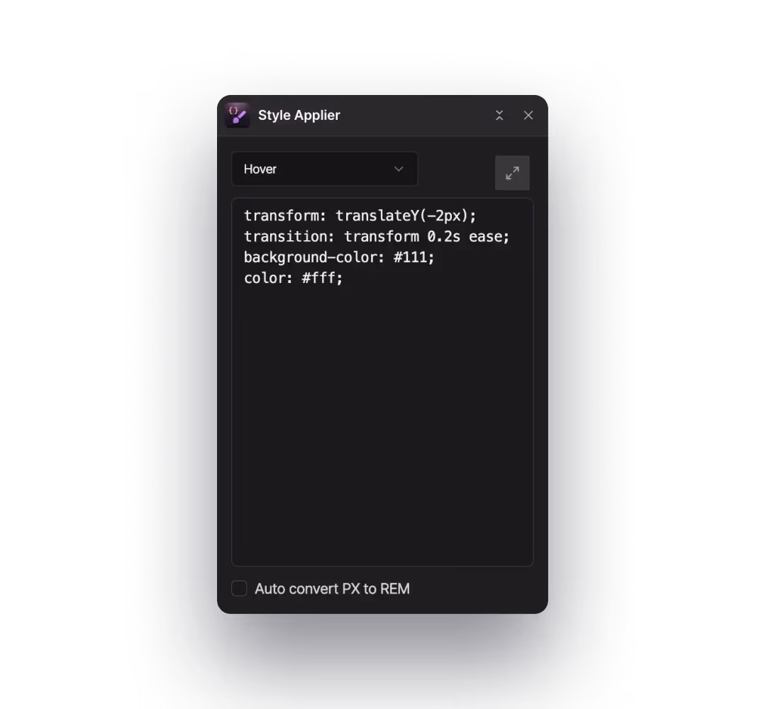 Step 4: Paste or write your CSS in the panel