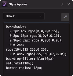 Image of Style Applier app containing some styles