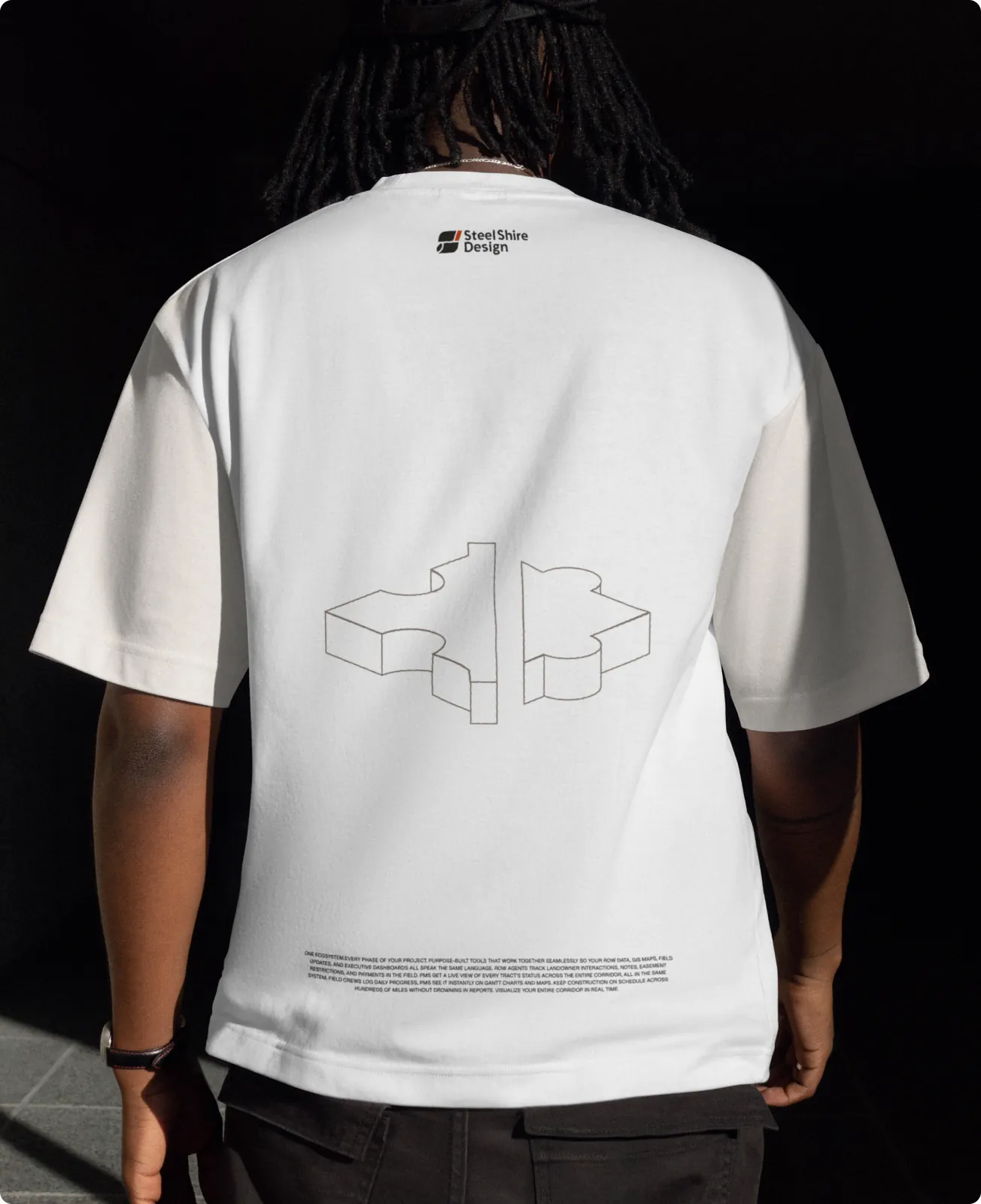 T-shirt with Steel Shire Design branding