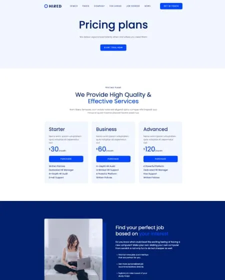 Hired Screen
