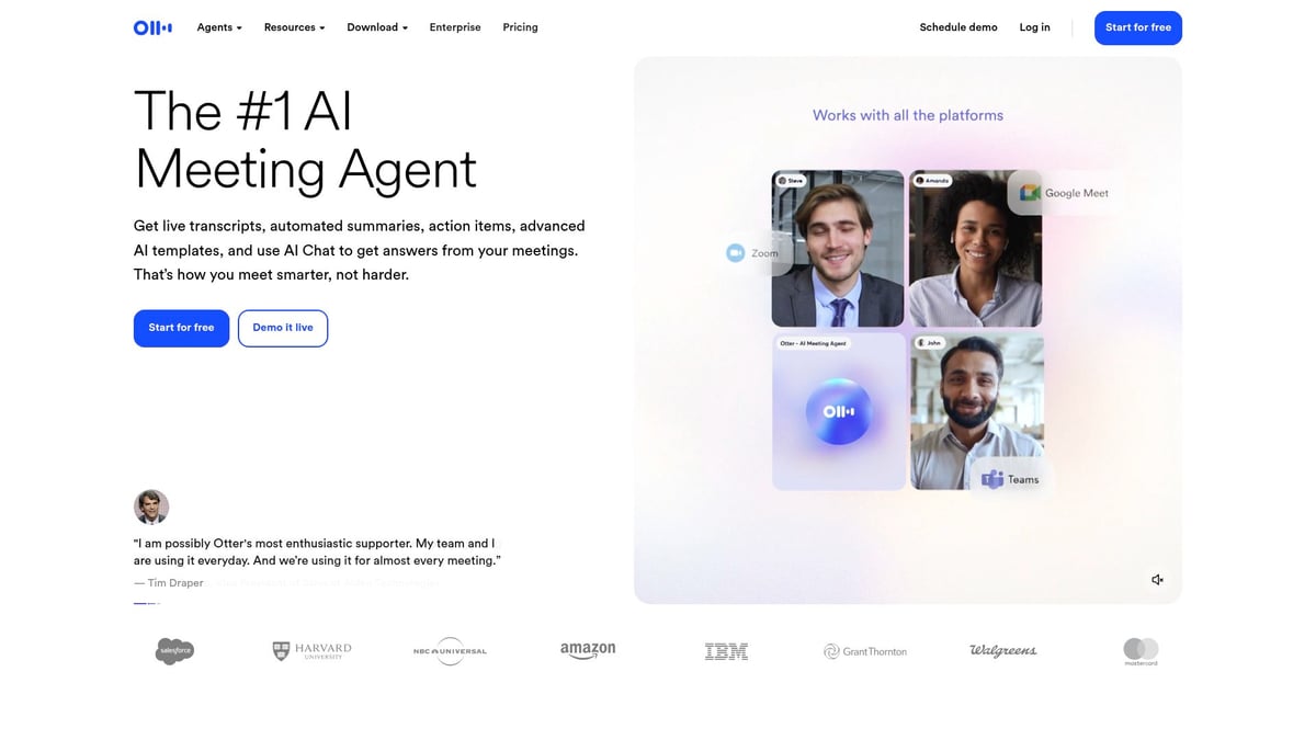 7 Essential Best Artificial Intelligence App Picks for 2025 - Otter.ai
