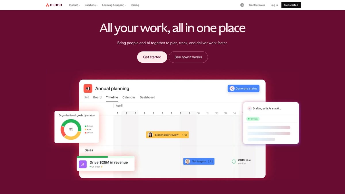 7 Top Product Software Solutions to Boost Your Business in 2026 - Asana – Best for Risk Management & Cross-Functional Teams